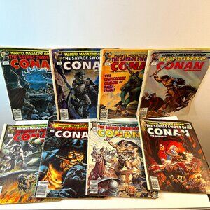 Set of 8 Vintage Conan the Barbarian Comics (82, 83, 84, 85, 86, 89, 90, 91)